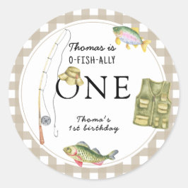 Adesivo Uma pequena Festa de aniversário do pescador