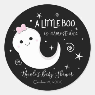 Adesivo Uma Pequena Garotinha Fantasma Boo Chá de Bebê de