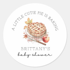 Adesivo Uma Pequena Torta Cutie Está Fazendo Chá de fralda