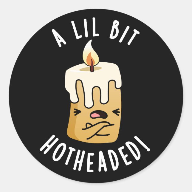 Adesivo Uma Pequena Vela Engraçada De Cabeça Quente Pun Da (Frente)