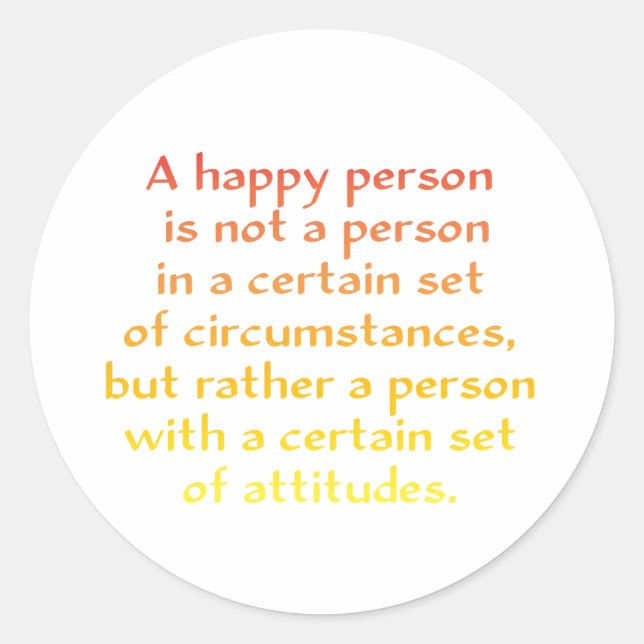 Adesivo Uma pessoa feliz não é uma pessoa em um (Frente)