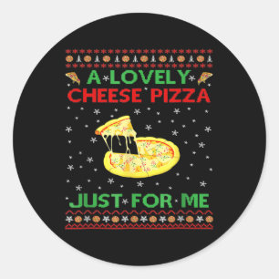 Adesivo Uma Pizza De Queijo Sozinha Engraçada Casa De Kevi