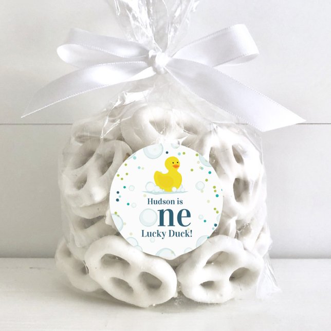 Adesivo Uma primeira Festa de aniversário de Duque Sortudo (Criador carregado)