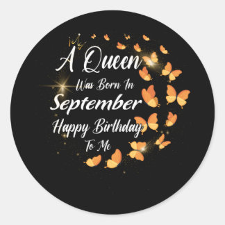 Adesivo Uma Rainha Foi Nascer Em Setembro Feliz Aniversári