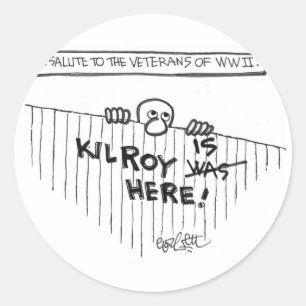 Adesivo Uma saudação aos veteranos de WWII (Kilroy)