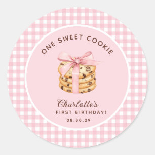 Adesivo Uma Smart Cookie Girls Primeiro Aniversário
