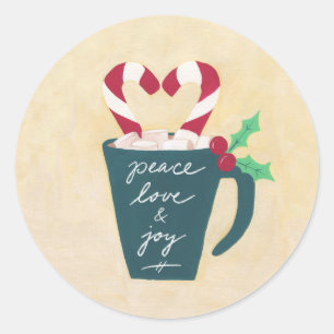Adesivo Uma Taça de Paz, Amor e Alegria