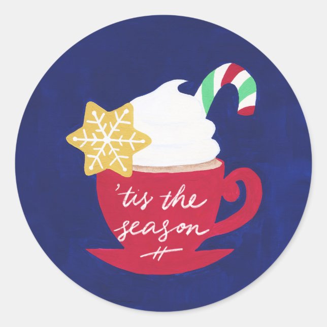 Adesivo Uma taça de 'Tis the Season' (Frente)