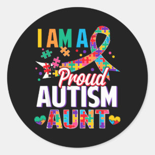 Adesivo Uma Tia Orgulhosa do Autismo Peça do Quebra-cabeça