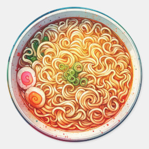 Adesivo Uma tigela de Ramen Noodles