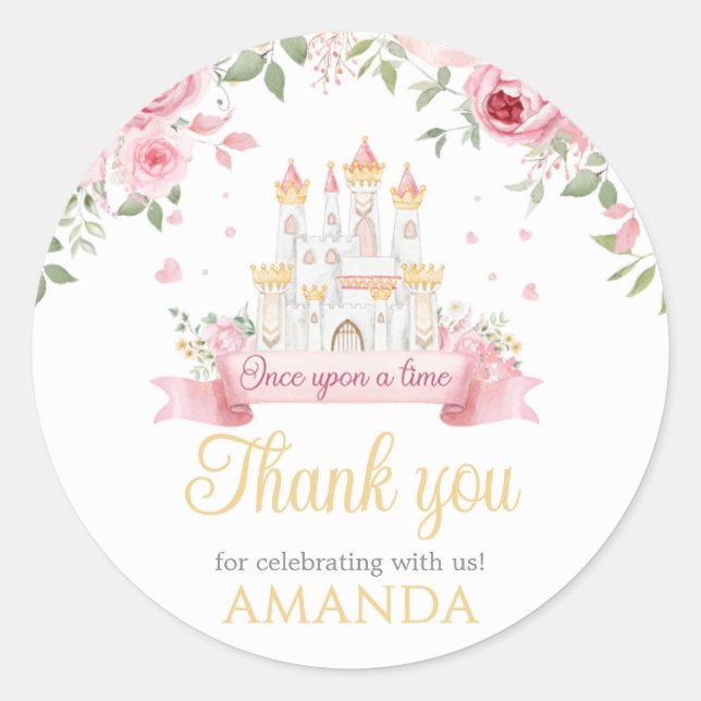 Adesivo Uma vez em uma Festa de aniversário de Tempo (Frente)