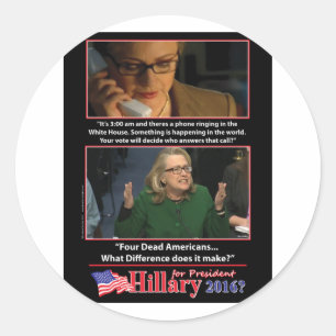 Adesivo Uma visão sarcástica de Hillary para o President
