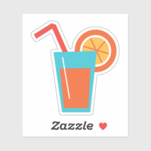 Adesivo Uma xícara de suco de laranja