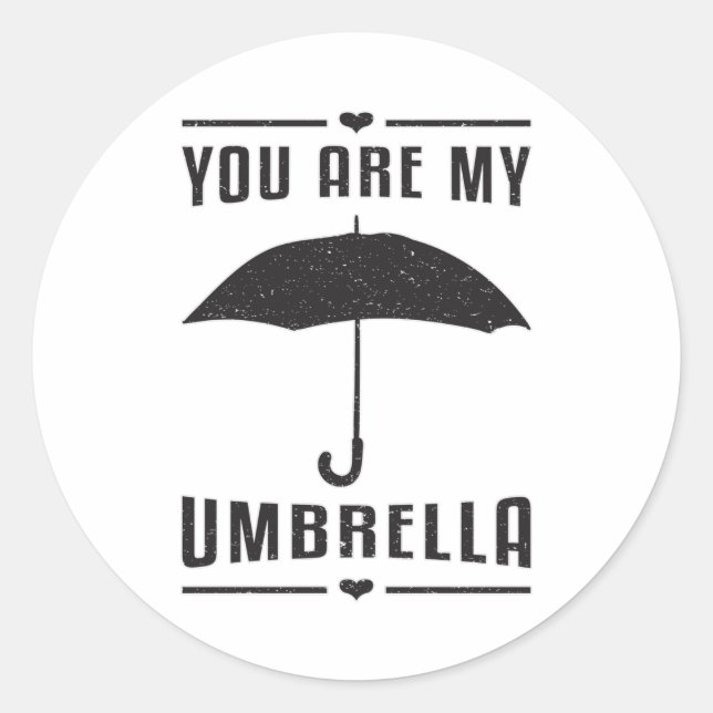 Adesivo Umbrella Cloud Weather Raindrop Rain Ideia de Pres (Frente)