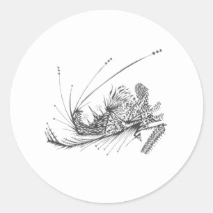 Adesivo UmLugarMágico Preto Branco Tatuagem Tribal Abstrat