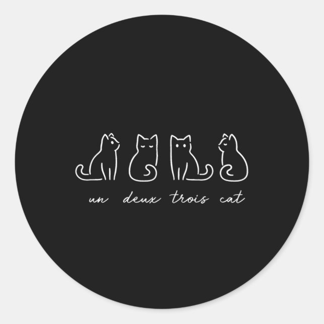 Adesivo Un Deux Trois Cat Funny Cat Lovers 1 (Frente)