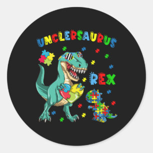 Adesivo Unclesaurus Autismo Sensibilização Tio Dinossauro 