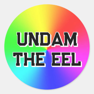 Adesivo UNDAM THE EEL (pode alterar as palavras)