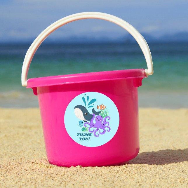 Adesivo Underwater Friends Party Child Birthday (Criador carregado)