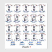 unhas de cão aparado