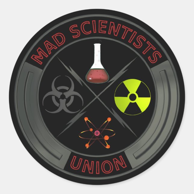 Adesivo União de Cientistas Loucos (Frente)