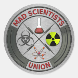 Adesivo União louca do cientista