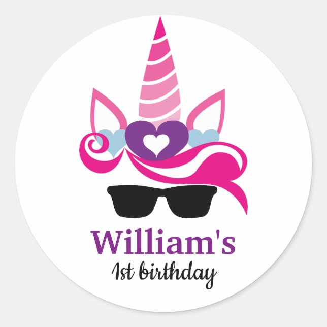 Adesivo Unicorn Aniversário (Frente)