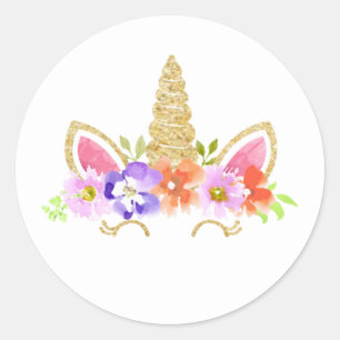 Adesivo Unicorn Aniversário Favorece Tags Rosa