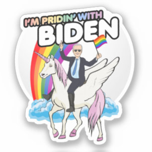 Adesivo UNICORN BIDEN - Sou o PRIDIN' WIth Biden Sticker