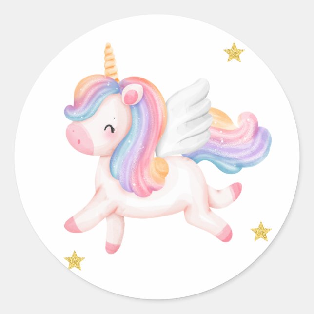 Adesivo Unicorn Birthday Stickers (Frente)