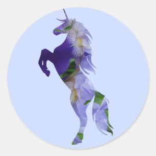 Adesivo Unicorn Classic Round Sticker, brilhante