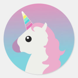 Adesivo Unicorn Emoji Ombre Stickers
