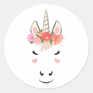 Adesivo Unicorn Face Eyelashes Ama Fluxo De Figuras De Hal