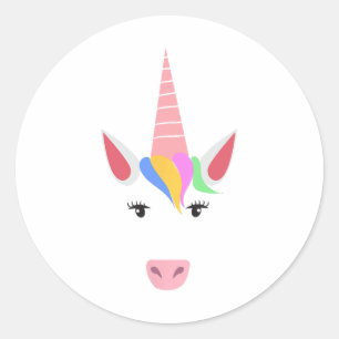 Adesivo Unicorn Face Eyelashes Figurino De Halloween Com C