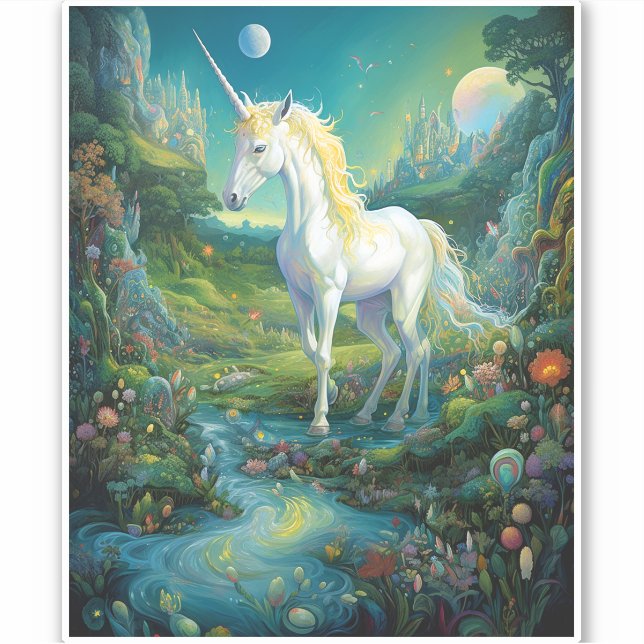 Adesivo Unicorn Fantasy Art (Frente)