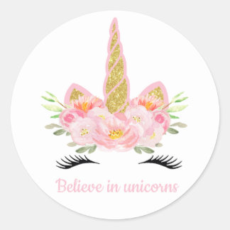 Adesivo Unicorn Favor Tags Sticker