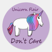 Unicorn Flair Não se importa com o Sticker