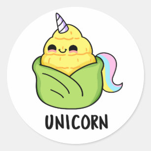 Adesivo Unicorn Funny Baby Corn Pun