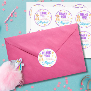 Adesivo Unicorn Girl Birthday, Partido Corgi