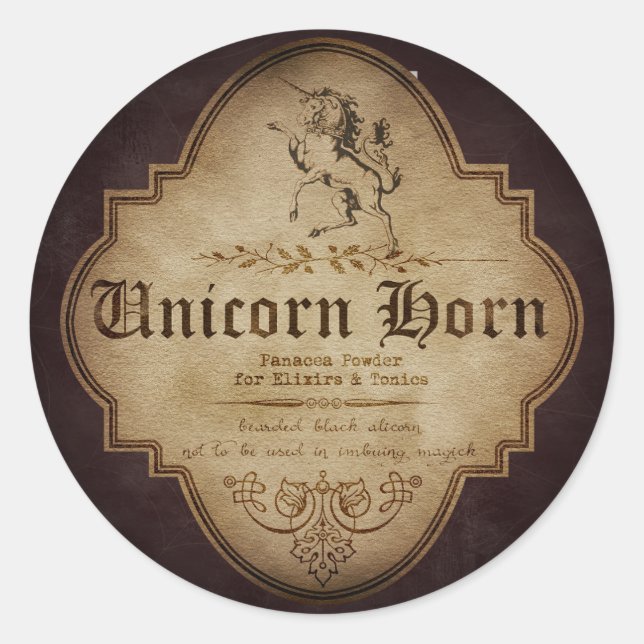 Adesivo Unicorn Horn Apothecary (Frente)