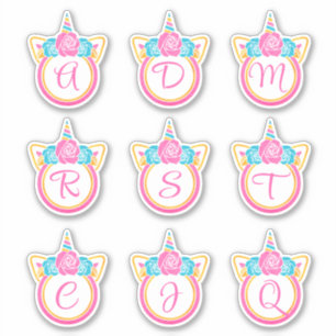 Adesivo Unicorn Monograma - Pacote do Sticker Inicial