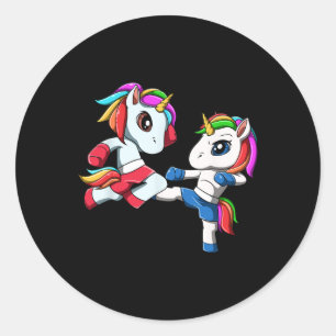Adesivo Unicorn Muay Thai - Gif de Boxe Tailandesa e Kickb