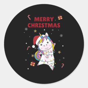 Adesivo Unicorn Natal Neve Inverno Animais Unicórnios