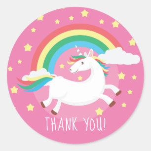 Adesivo Unicorn Obrigado Favor Sticker
