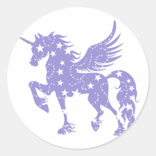 Adesivo Unicorn pegasus - Escolher cor de plano de fundo