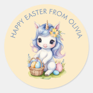 Adesivo Unicorn Personalizável para Felz pascoa de corte