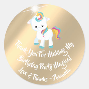 Adesivo Unicorn Pony Birthday favorece o arco-íris rosa Do