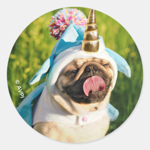 Adesivo Unicorn Pug
