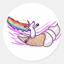 Adesivo Unicorn Rainbow Riding Ice Cream Cone