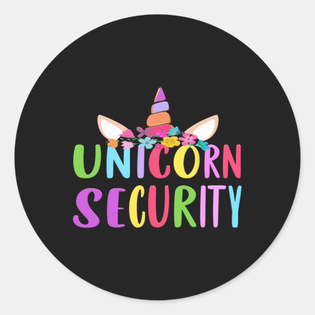 Adesivo Unicorn Security Halloween Fall Costume Adultos Ki (Frente)